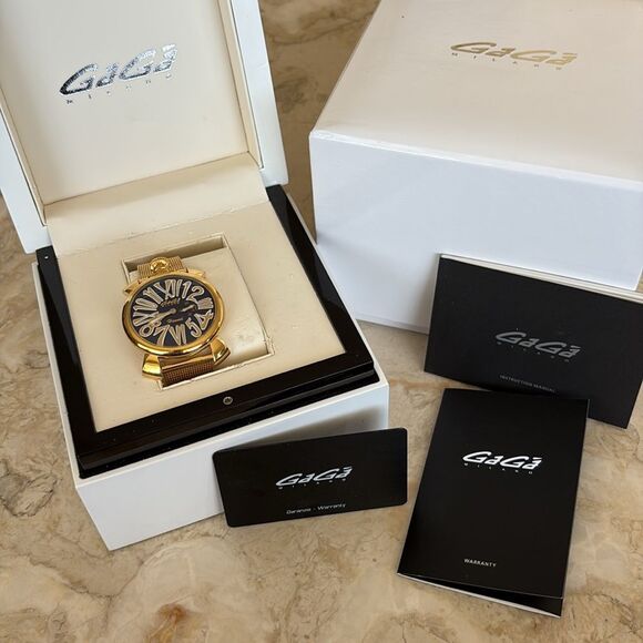 GaGa MILANO Manuale 46 Hawaii Limited Quartz Watch Rare Box & Papers - Picture 16 of 16
